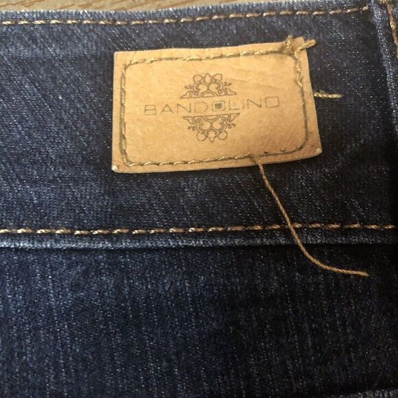 BANDOLINO BOHEME CAPRI JEANS WOMEN'S SIZE 8 STRETCH CUFFED HEM DARK WASH - Picture 10 of 11